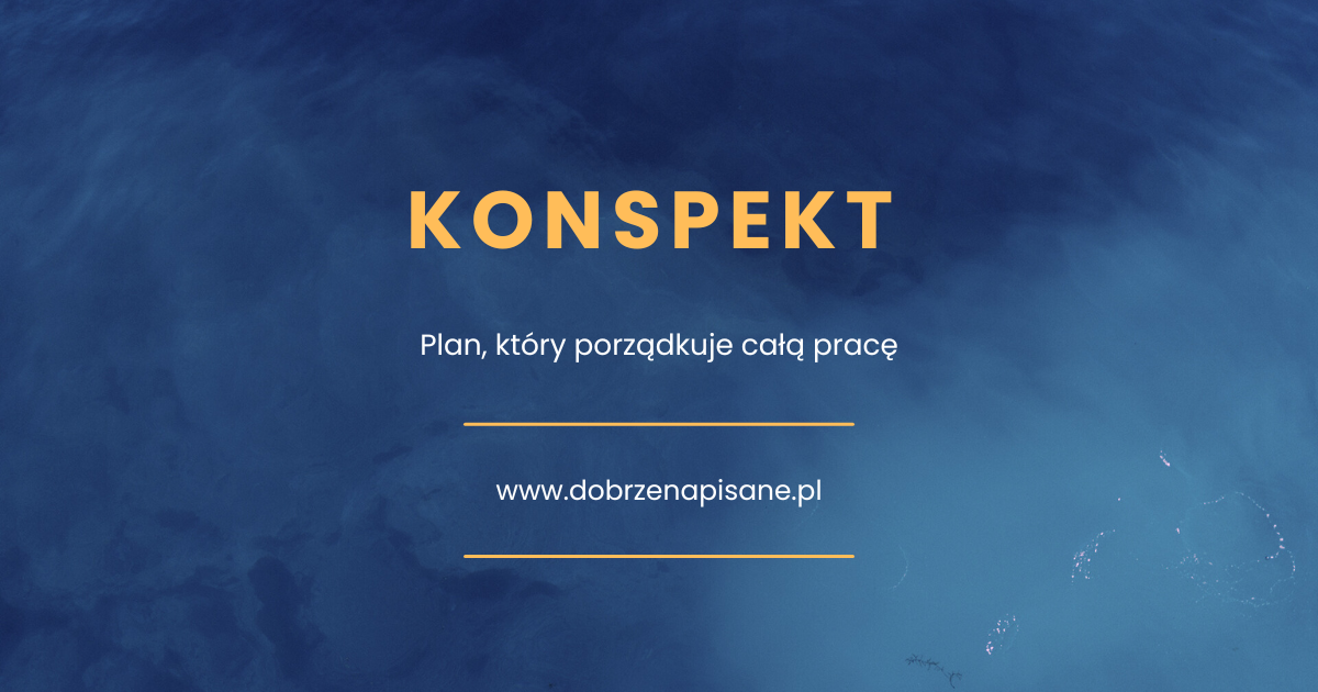 konspekt pracy dyplomowej