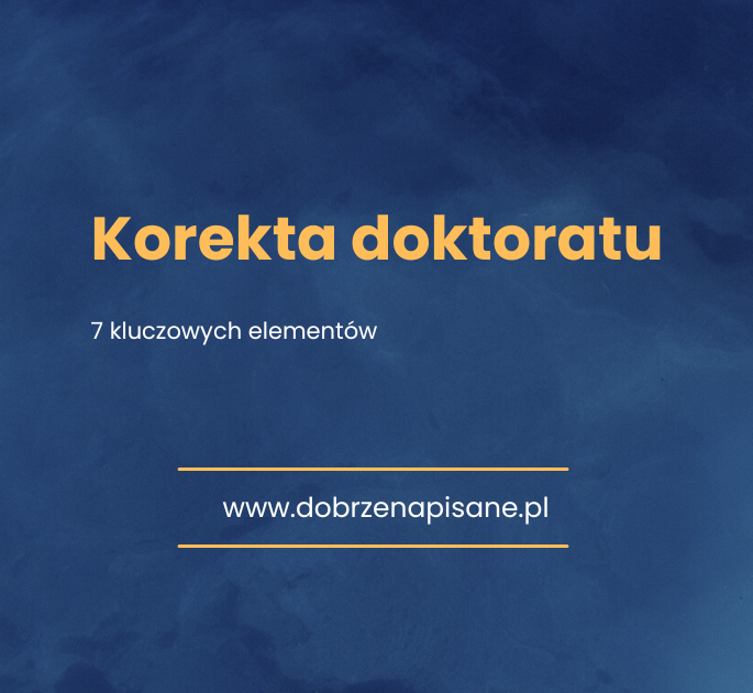 korekta doktoratu