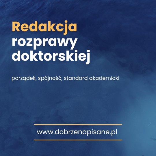 redakcja rozprawy doktorskiej